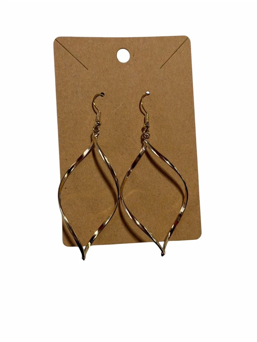 Gold Twisted Drop Earrings - Women Jewelry